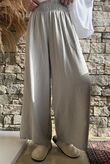 Basso Shirring Wide Leg Pant Taupe